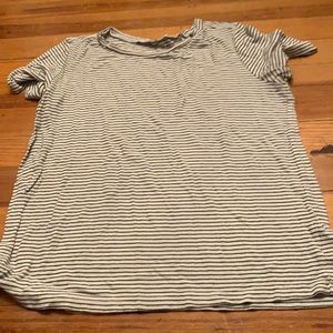 black and white striped t